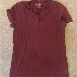 American Eagle Button Collar Tee